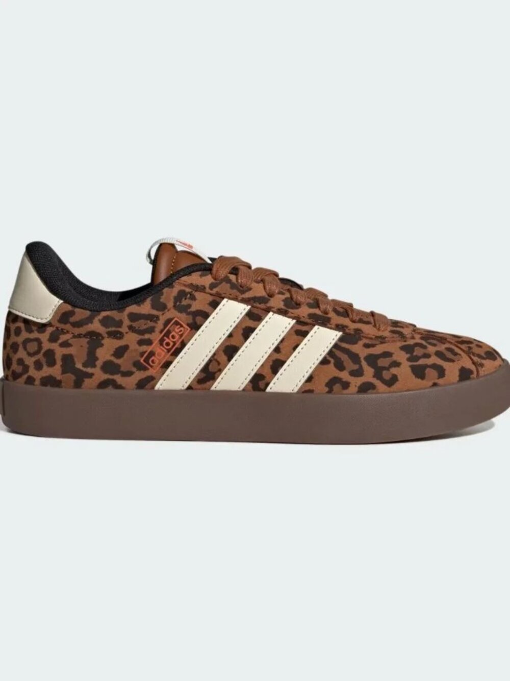 Adidas Women's Dusky Bronze Leopard Print VL Court 3.0 Shoes Size 11 KK4668